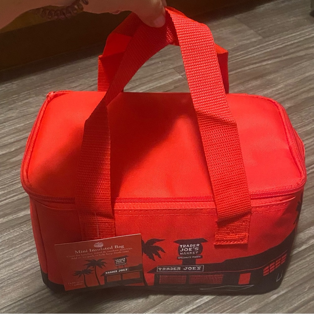 Trader Joe’s Mini Insulated Cooler bag holiday 2024 edition red